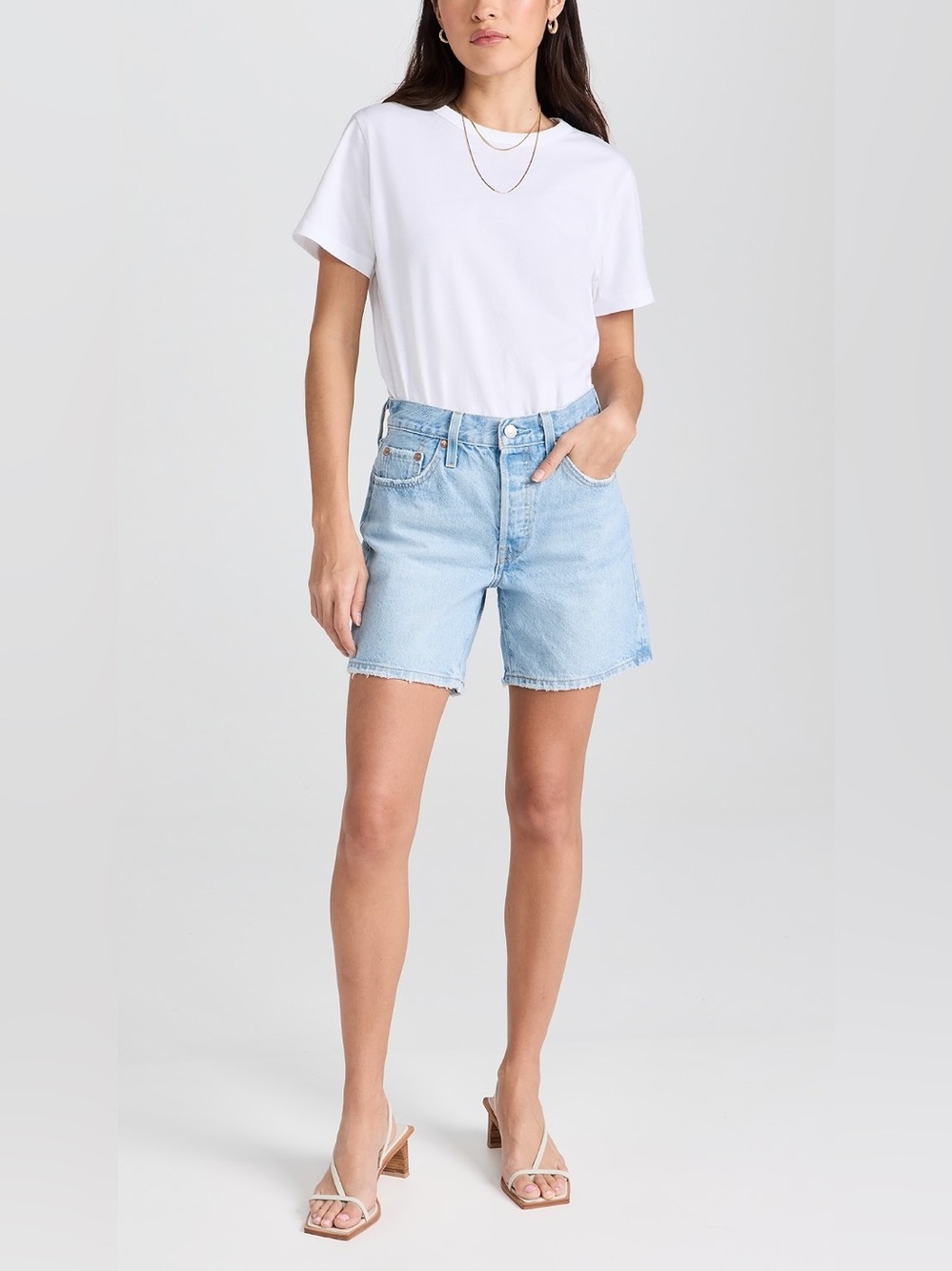 Levi’s 501 Original Mid-Thigh Denim Shorts Women’s Size 25